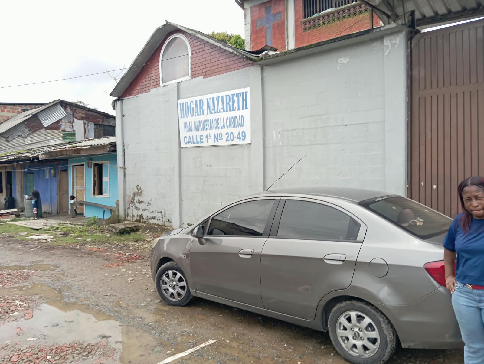 Fachada del Hogar Nazareth en el barrio Lleras de Buenaventura